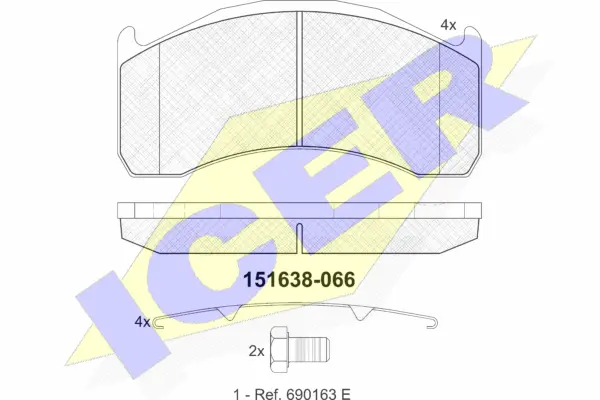 Brake Pad Set, disc brake (151638-066)