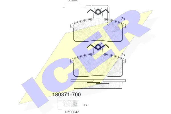 Brake Pad Set, disc brake (180371-700)