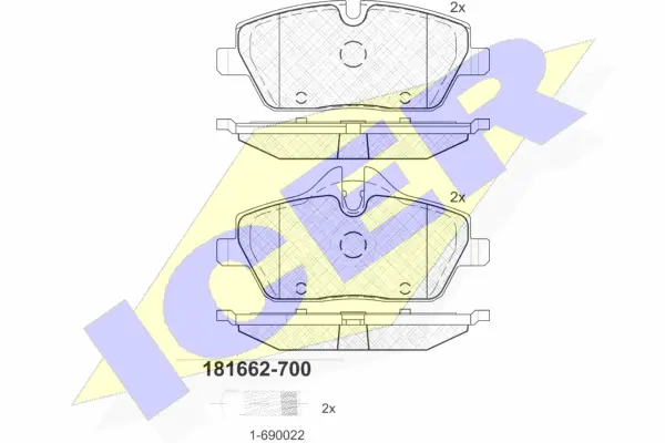 Brake Pad Set, disc brake (181662-700)
