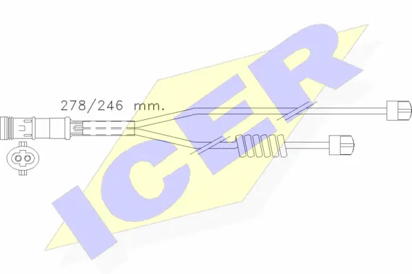 Warning Contact, brake pad wear (610302 E C)