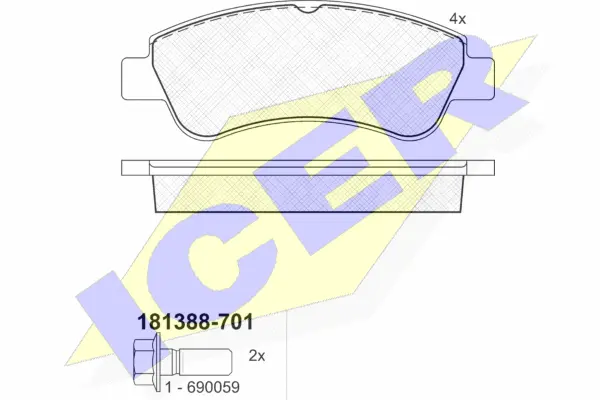 Brake Pad Set, disc brake (181388-701)