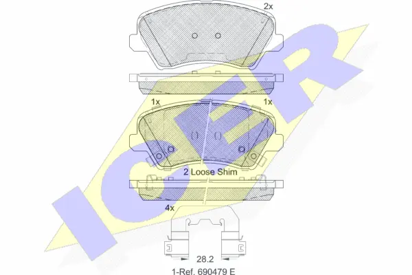 Brake Pad Set, disc brake (182029-234)