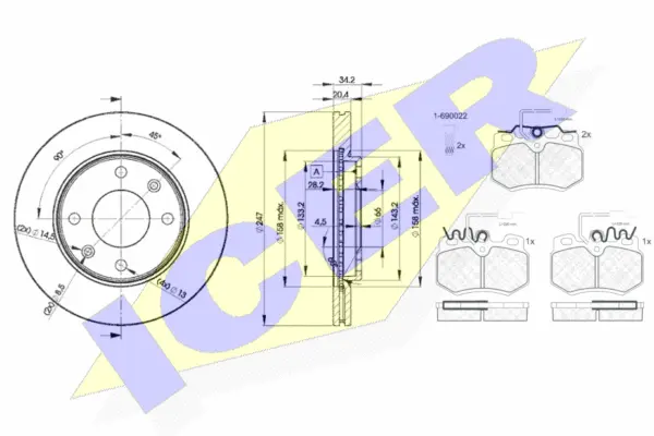 Brake Kit, disc brake (30553-4694)