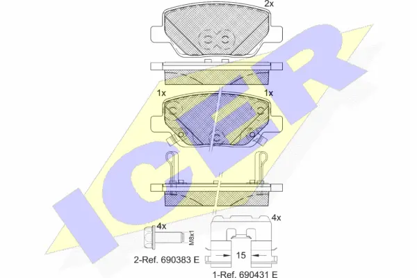 Brake Pad Set, disc brake (182269)