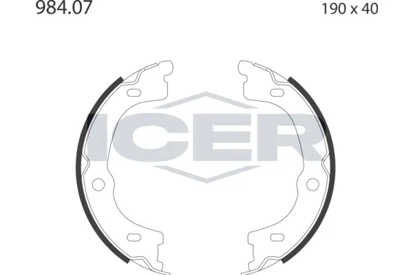 Brake Shoe Set, parking brake (79PB4048 C)