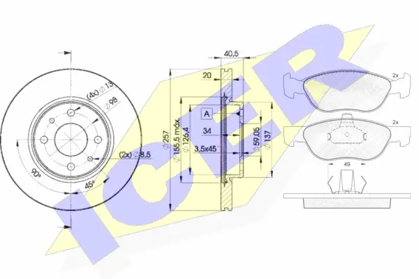 Brake Kit, disc brake (31602-5056)