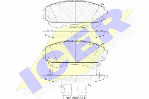 Brake Pad Set, disc brake (182140)