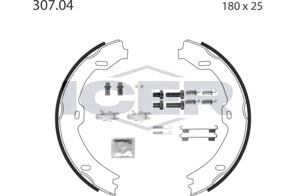 Brake Shoe Set, parking brake (79PB4013 C)