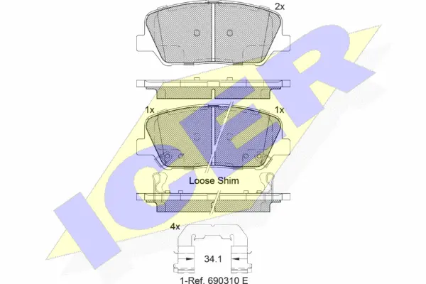 Brake Pad Set, disc brake (182102)
