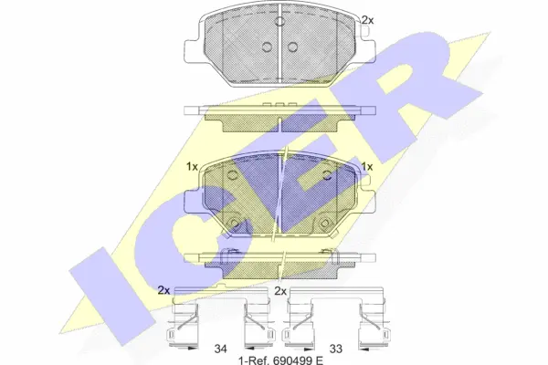 Brake Pad Set, disc brake (182317)