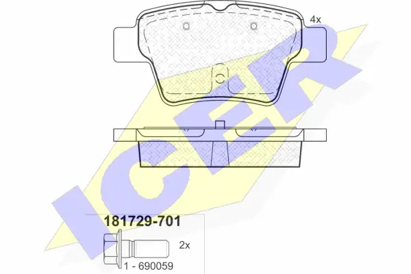 Brake Pad Set, disc brake (181729-701)