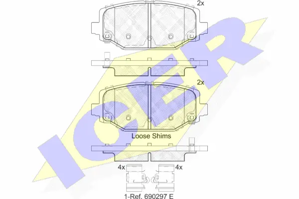 Brake Pad Set, disc brake (182053)