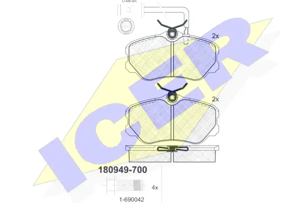 Brake Pad Set, disc brake (180949-700)