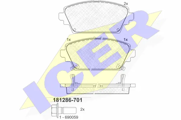 Brake Pad Set, disc brake (181286-701)
