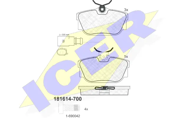 Brake Pad Set, disc brake (181614-700)