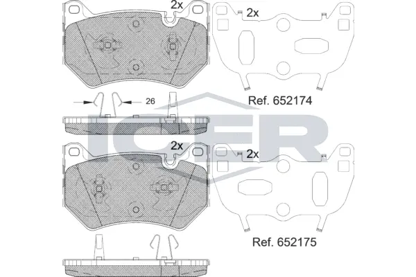 Brake Pad Set, disc brake (182385)