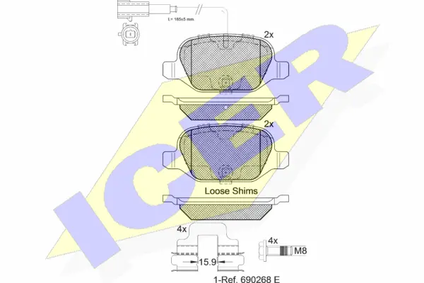 Brake Pad Set, disc brake (182037)