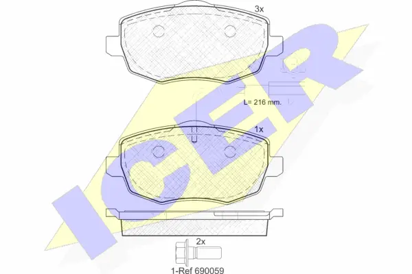 Brake Pad Set, disc brake (181845)