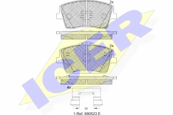 Brake Pad Set, disc brake (182354)
