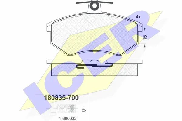 Brake Pad Set, disc brake (180835-700)