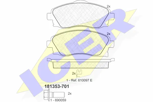 Brake Pad Set, disc brake (181353-701)
