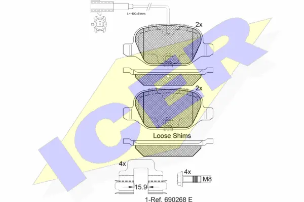 Brake Pad Set, disc brake (182037-203)