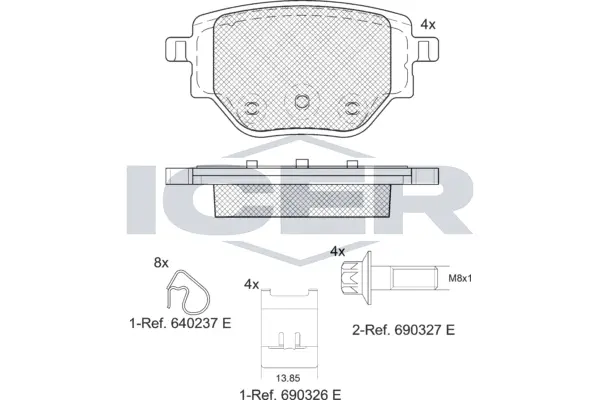 Brake Pad Set, disc brake (182384)