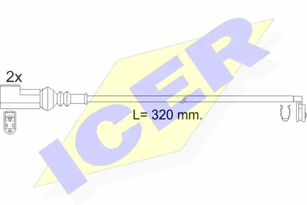 Warning Contact, brake pad wear (610592 E C)