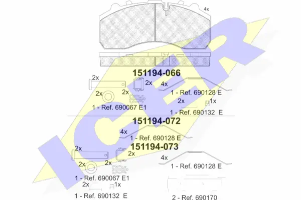 Brake Pad Set, disc brake (151194)