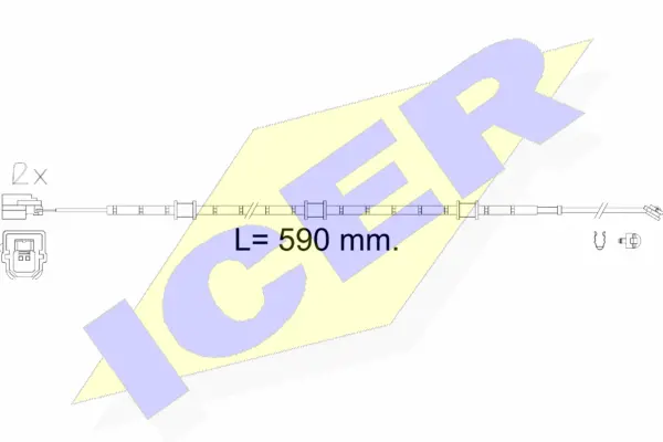 Warning Contact, brake pad wear (610619 E C)