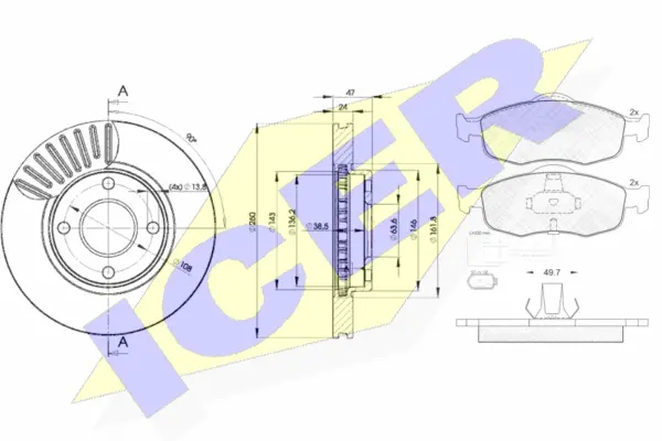 Brake Kit, disc brake (30917-6784)