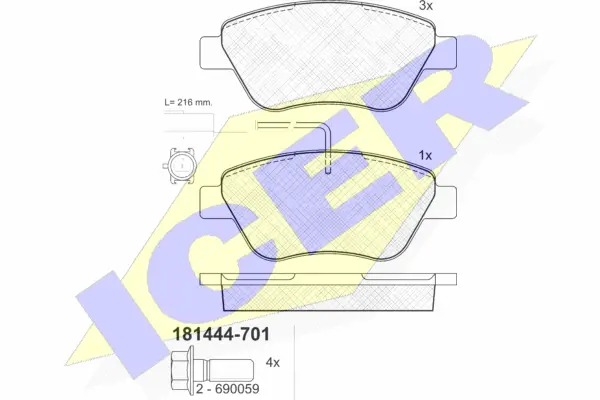 Brake Pad Set, disc brake (181444-701)
