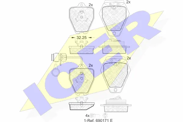 Brake Pad Set, disc brake (181691)