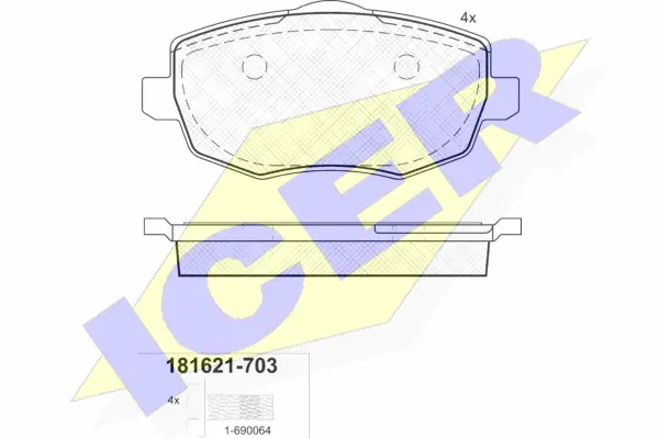 Brake Pad Set, disc brake (181621-703)