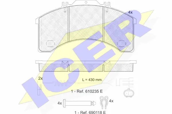 Brake Pad Set, disc brake (151043-111)