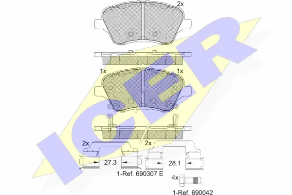 Brake Pad Set, disc brake (182108-203)