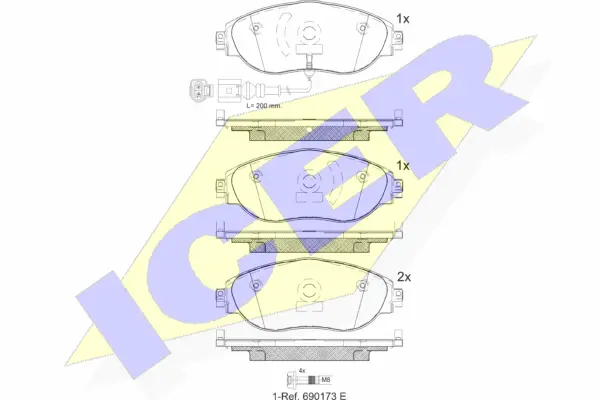 Brake Pad Set, disc brake (182018-087)