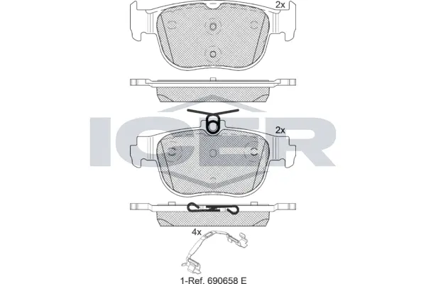 Brake Pad Set, disc brake (182408)