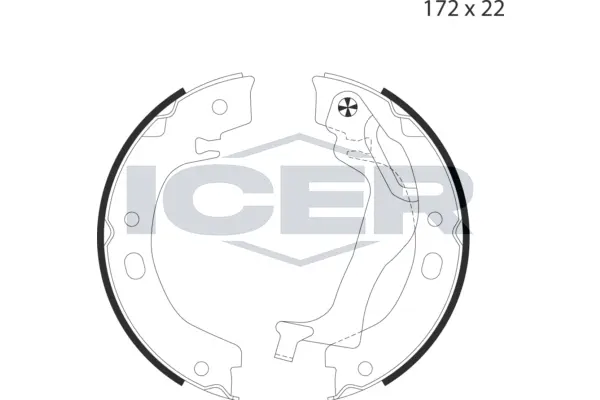 Brake Shoe Set, parking brake (79PB4042 C)
