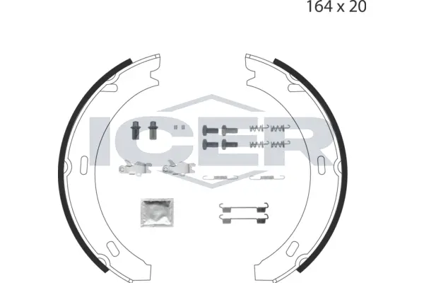 Brake Shoe Set, parking brake (79PB4011 C)