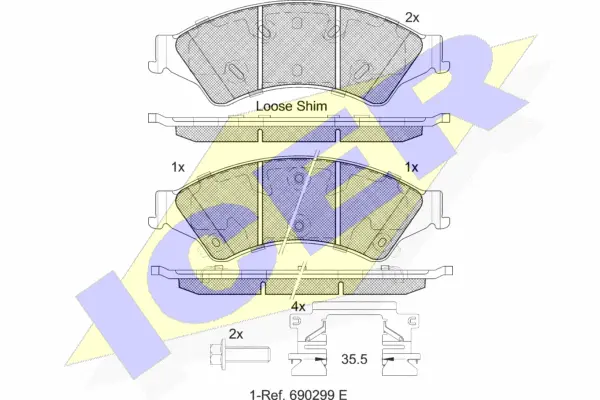 Brake Pad Set, disc brake (182109)