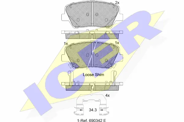 Brake Pad Set, disc brake (182147)