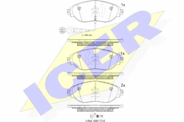 Brake Pad Set, disc brake (182018)