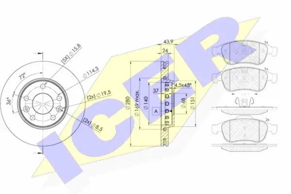 Brake Kit, disc brake (31915-4022)