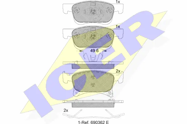 Brake Pad Set, disc brake (182221)