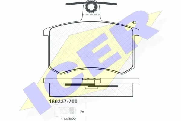 Brake Pad Set, disc brake (180337-700)