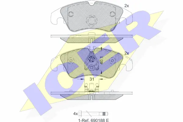 Brake Pad Set, disc brake (181862-203)