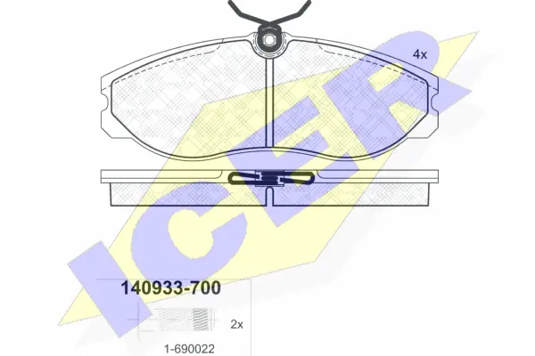 Brake Pad Set, disc brake (140933-700)