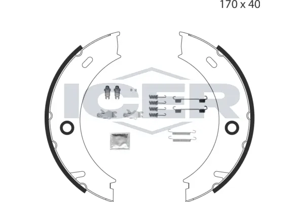 Brake Shoe Set, parking brake (79PB4008 C)