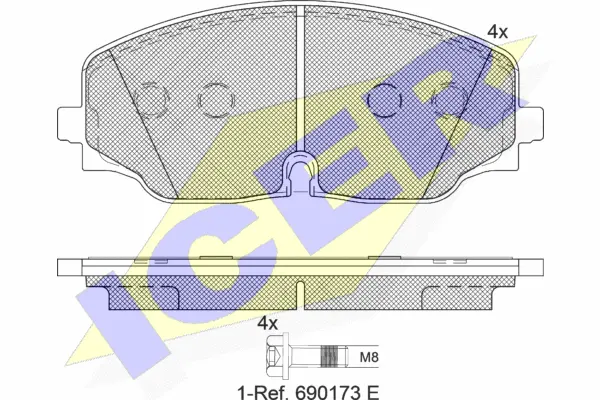 Brake Pad Set, disc brake (182328)